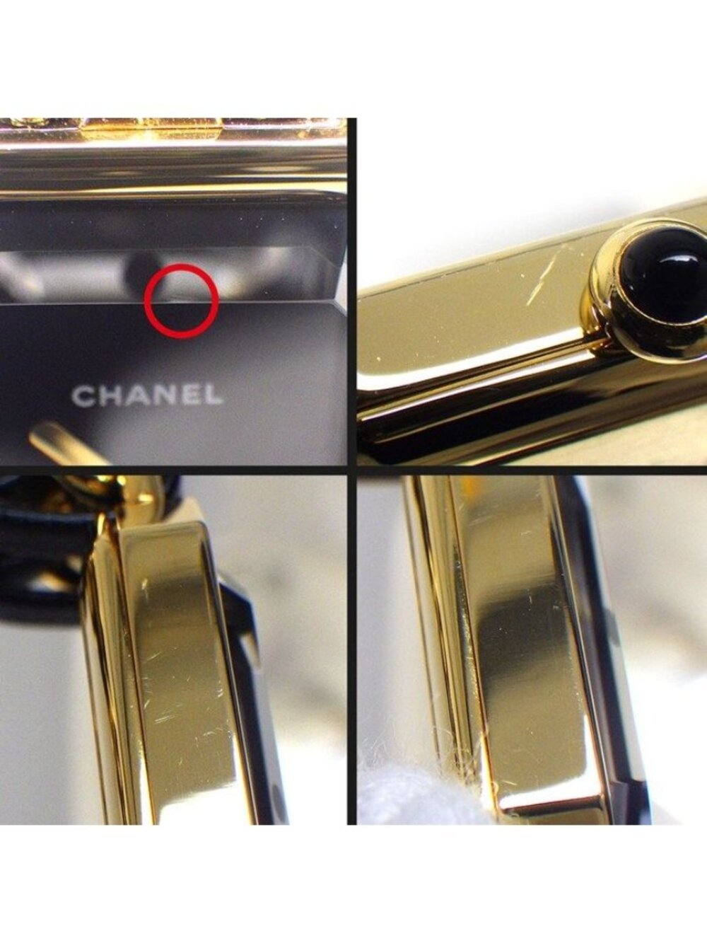 Chanel Watch Premier M Octagonal Black Dial Chain Bracelet Leather Quartz Analog - Picture 6 of 9